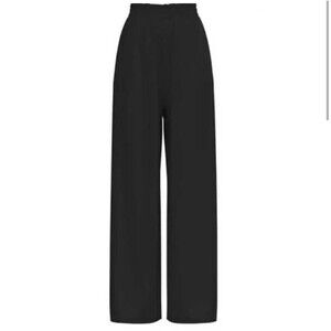 Diarrablu Leer Palazzo High Waist Pants In Black Sz XL New W/O Tag